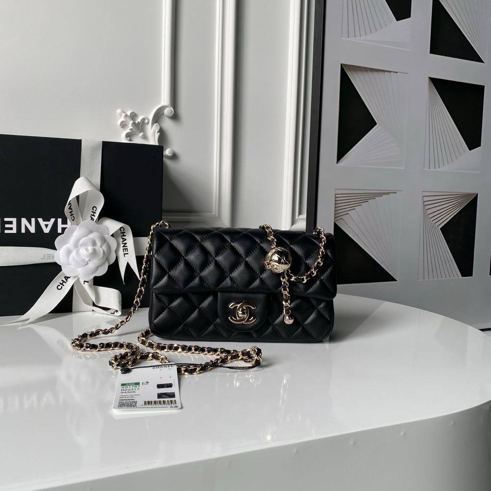 Chanel 25K Mini Flap Bag with Golden Ball